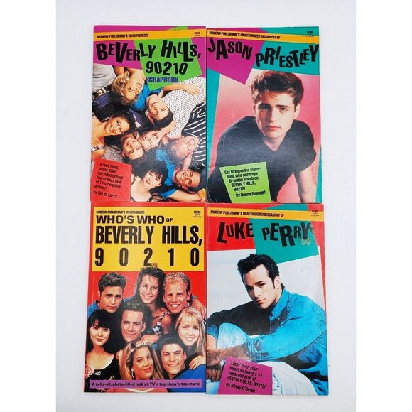 Lot of 4 Beverly Hills 90210 Lot Jason Priestley Luke Perry Meet Stars Paperback - Picture 1 of 2